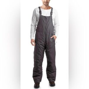 Gemsye Charcoal Grey Waterproof Ski Bib Overalls Boys Youth Size 14/16